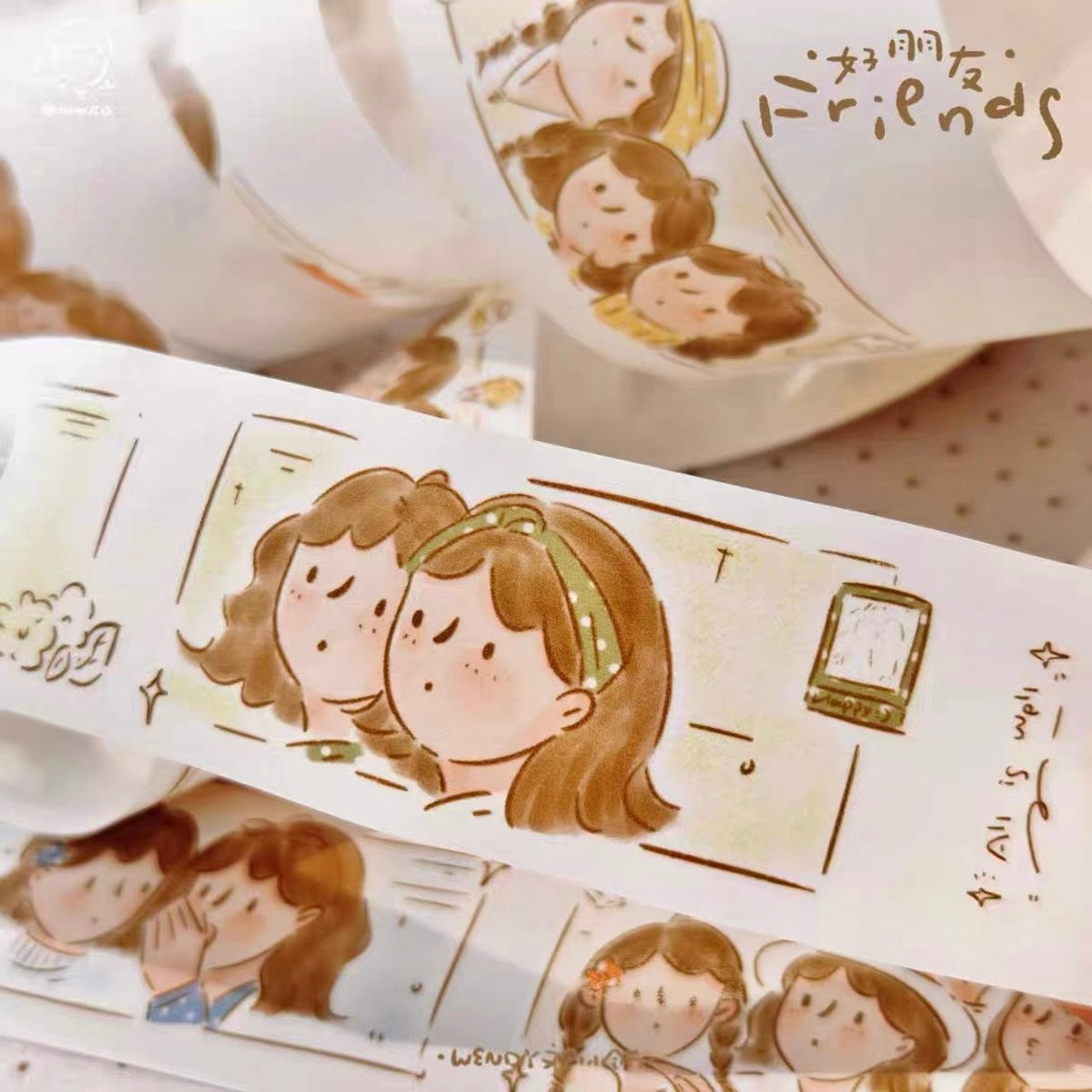 NEW! Wendy - Friends | Kiss-cut | 4cm Washi Tape | Release Paper | 5M
