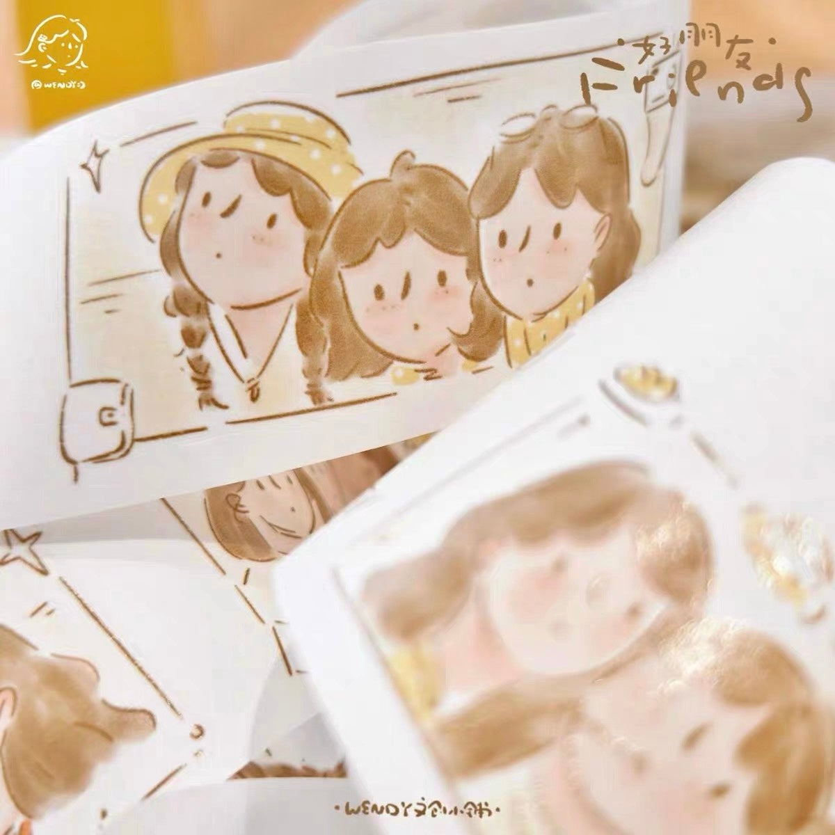 NEW! Wendy - Friends | Kiss-cut | 4cm Washi Tape | Release Paper | 5M