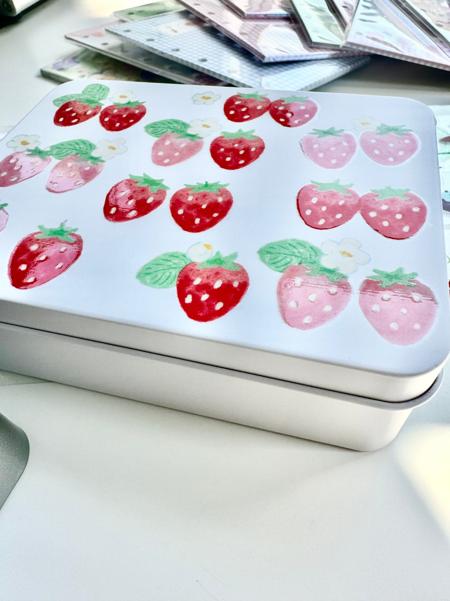 NEW! CCXX Studio - Strawberry | Tin Box | Organizer |  Desk Decor | box only