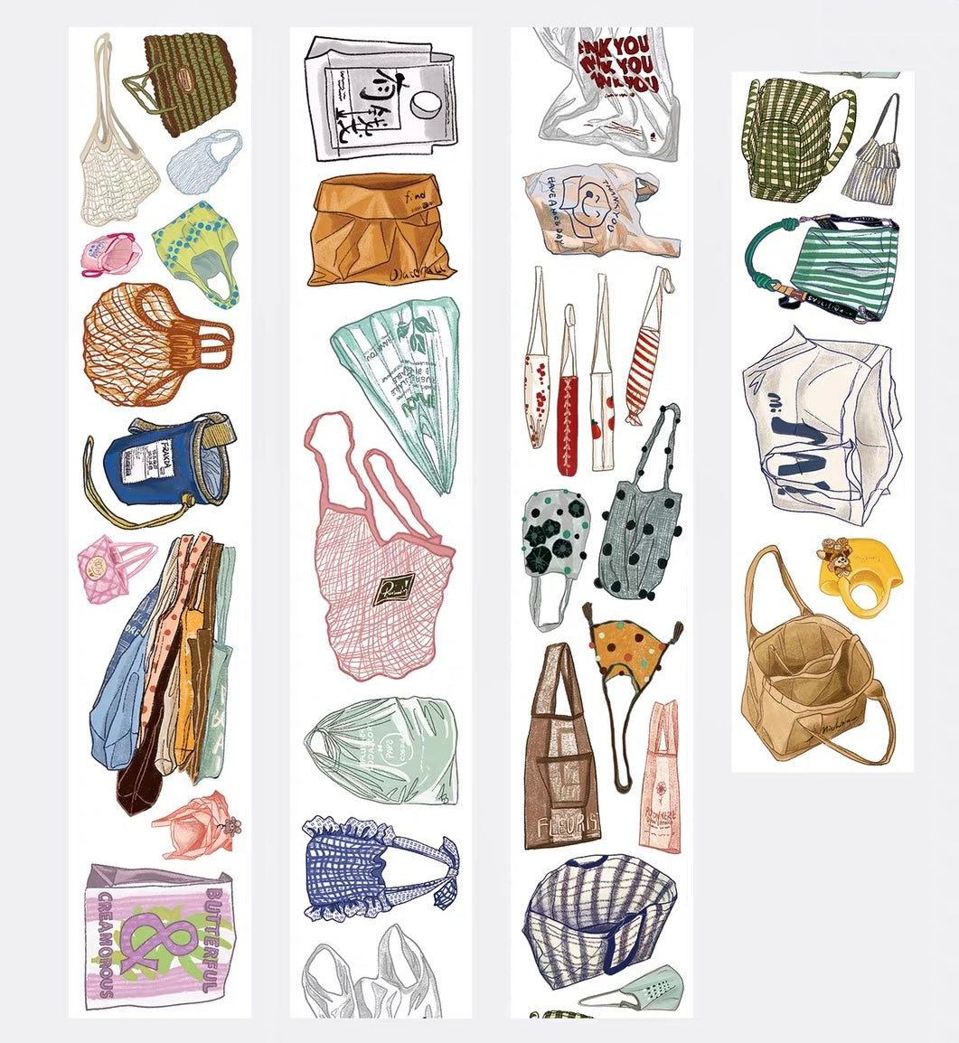 NEW! Waiting (Dengdeng) Studio - Bag Collection | Kiss-cut | 5cm PET Tape | Release Paper | 5M