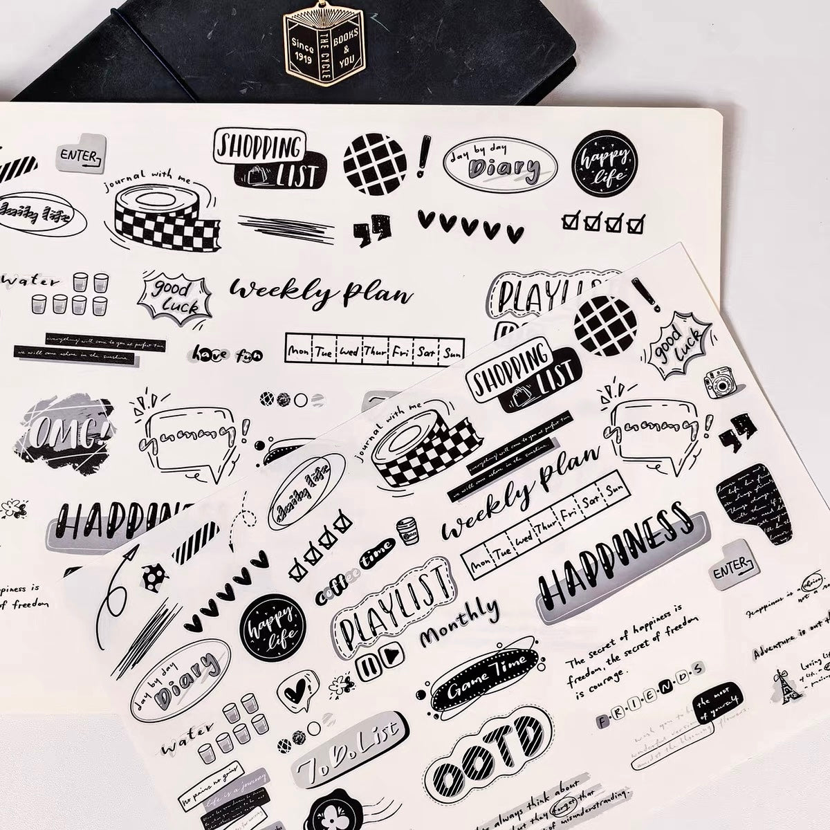 NEW! Waiting (Dengdeng) Studio - Shades of Grey | Kiss-cut | 4cm PET Tape | Release Paper | 5M