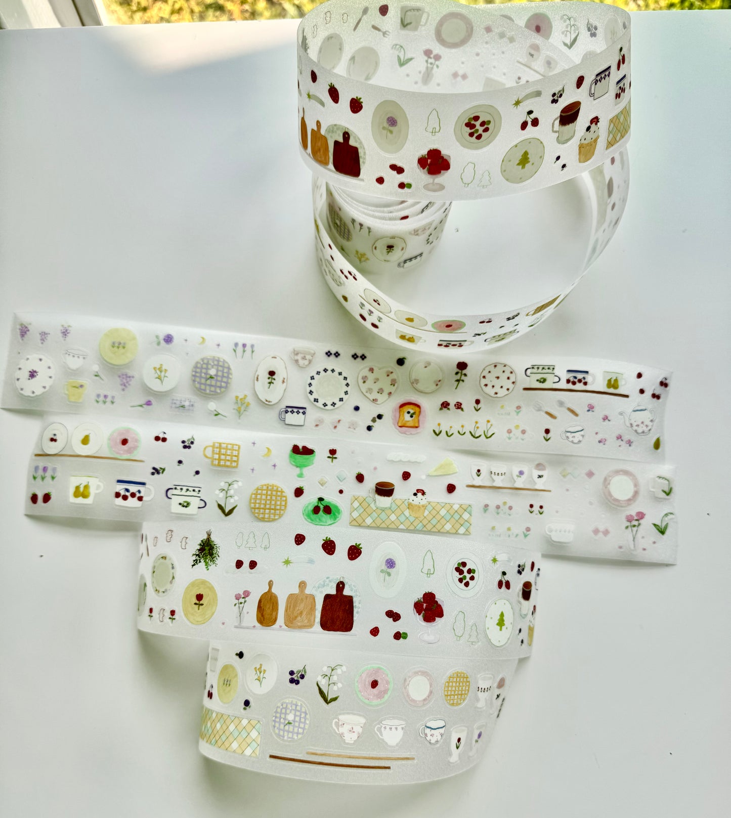 NEW! CCXX Studio - Forest Tableware | Kiss-cut | 4.5cm PET Tape | Release Paper | 5M