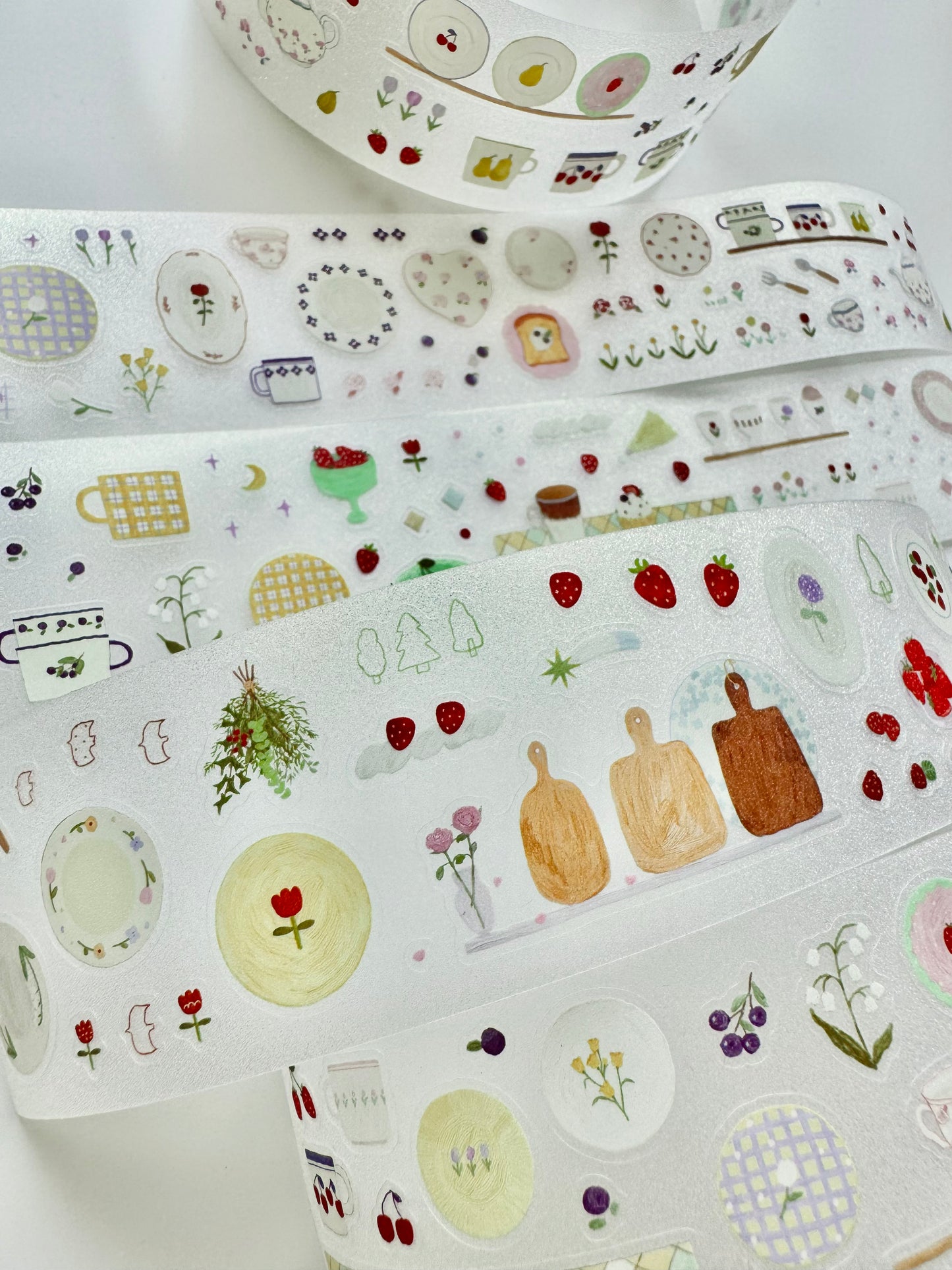 NEW! CCXX Studio - Forest Tableware | Kiss-cut | 4.5cm PET Tape | Release Paper | 5M