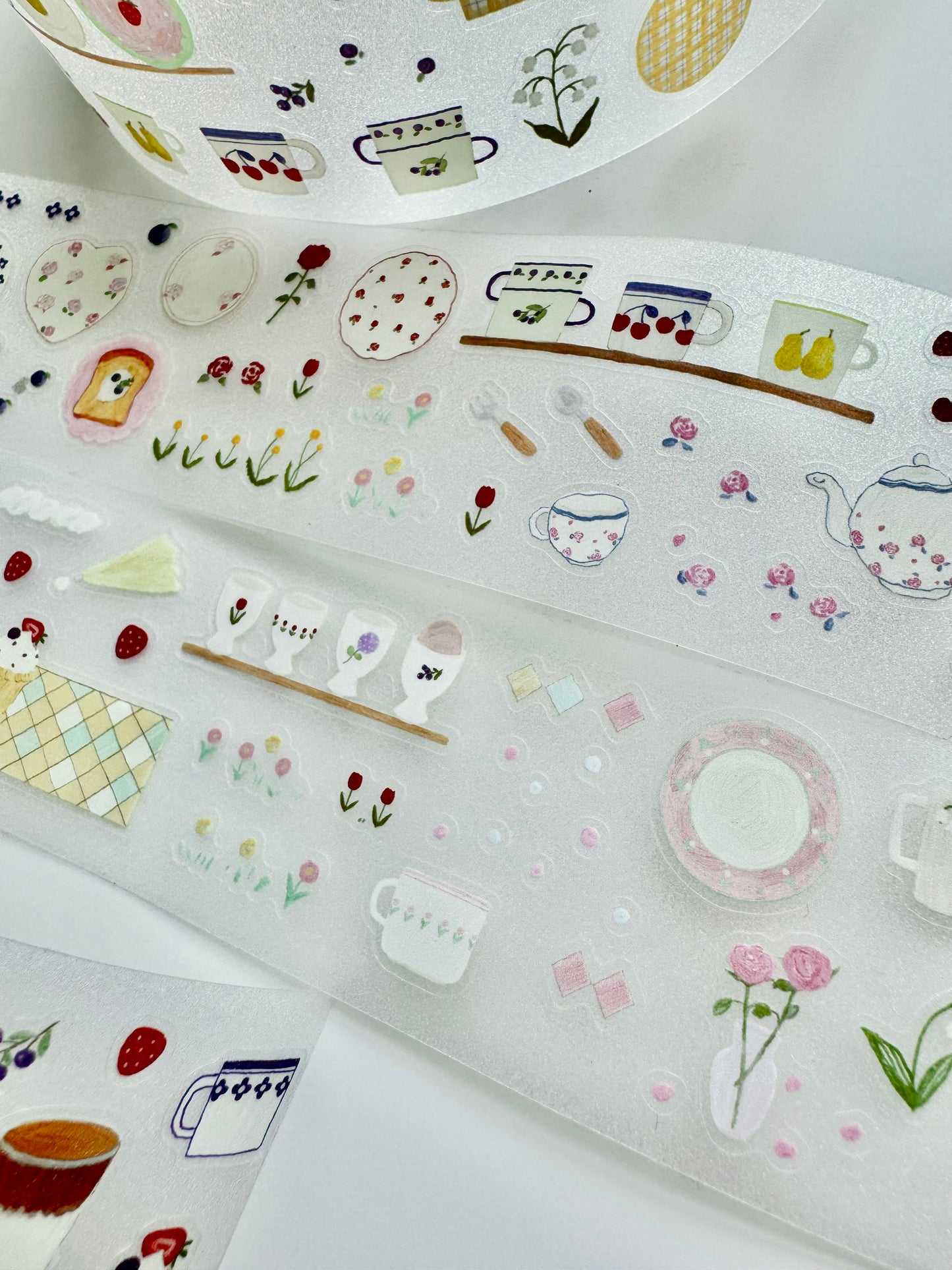 NEW! CCXX Studio - Forest Tableware | Kiss-cut | 4.5cm PET Tape | Release Paper | 5M