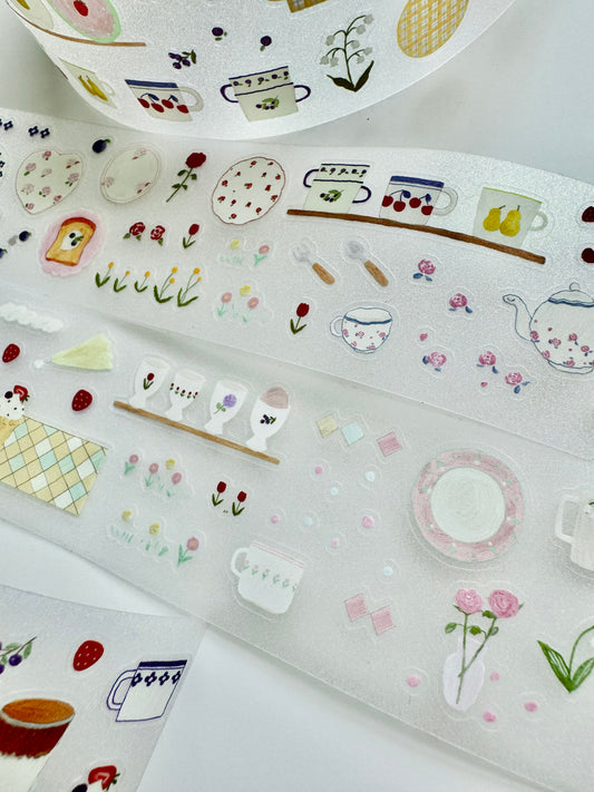 NEW! CCXX Studio - Forest Tableware | Kiss-cut | 4.5cm PET Tape | Release Paper | 5M