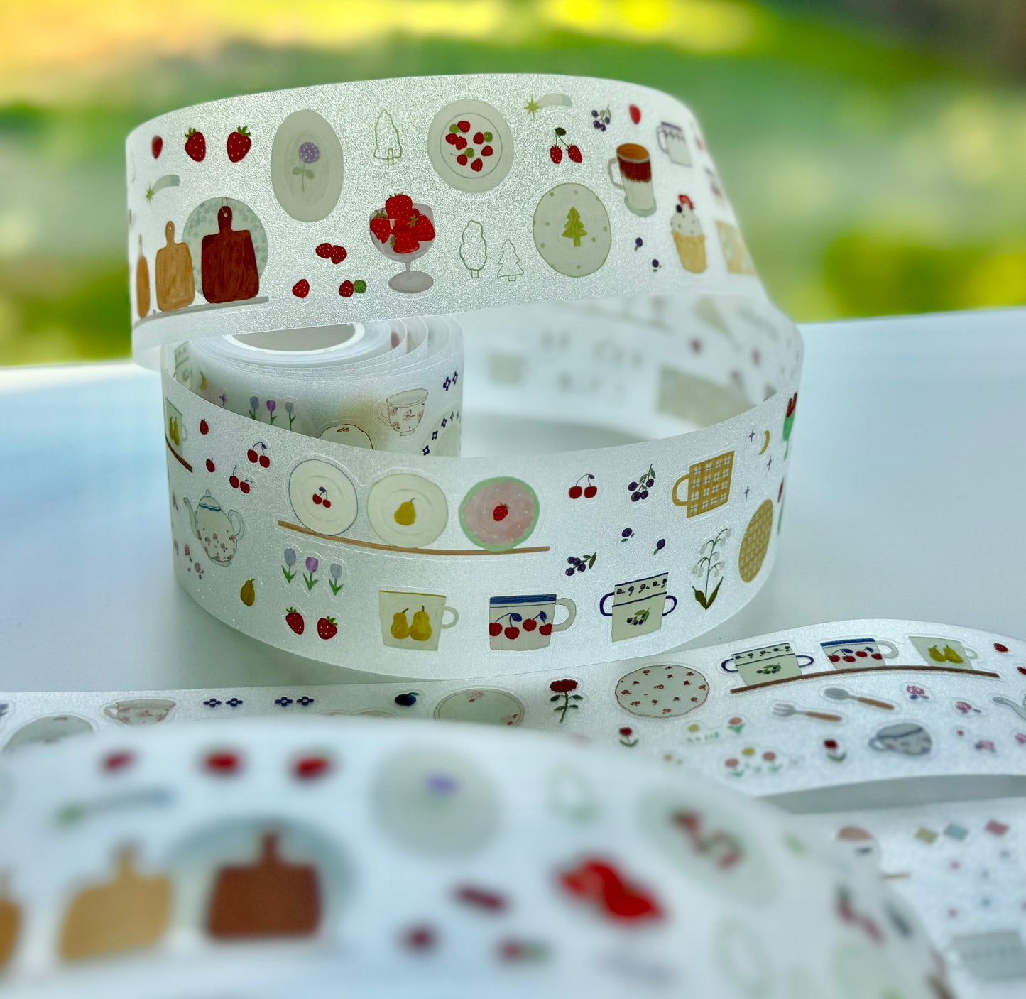 NEW! CCXX Studio - Forest Tableware | Kiss-cut | 4.5cm PET Tape | Release Paper | 5M