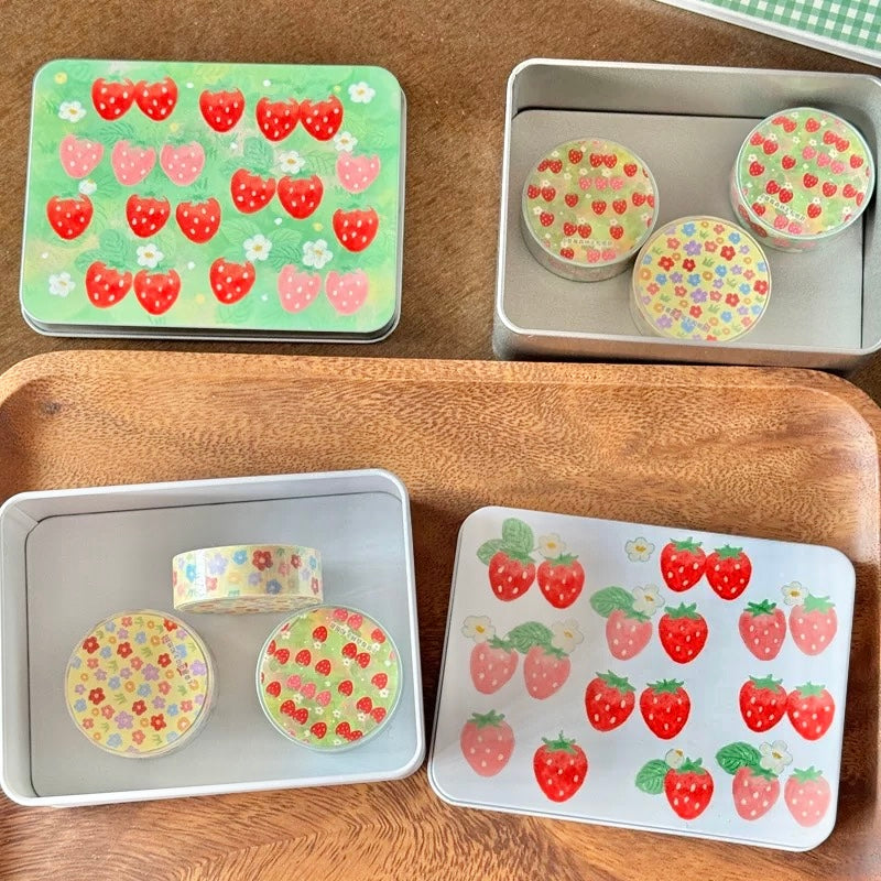 NEW! CCXX Studio - Strawberry | Tin Box | Organizer |  Desk Decor | box only