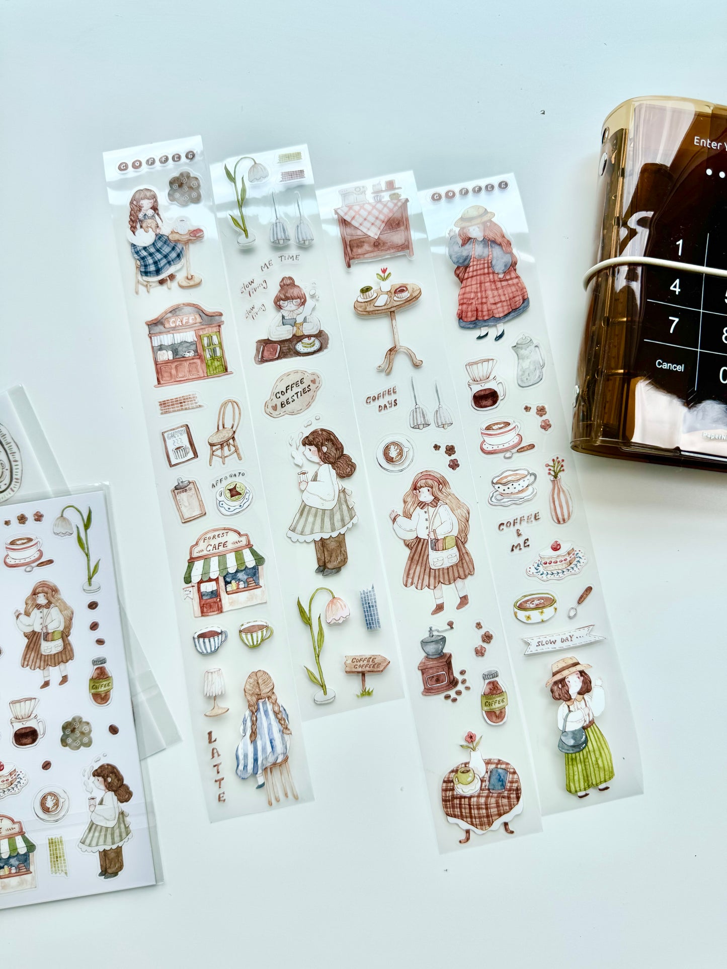 NEW! Sho Little Happiness - Coffee Days | Kiss-cut | 4cm PET Tape | Release Paper | 5M
