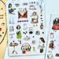 NEW! Sho Little Happiness - Coffee Days | Kiss-cut | 2 Sheets | Different Design | Sticker