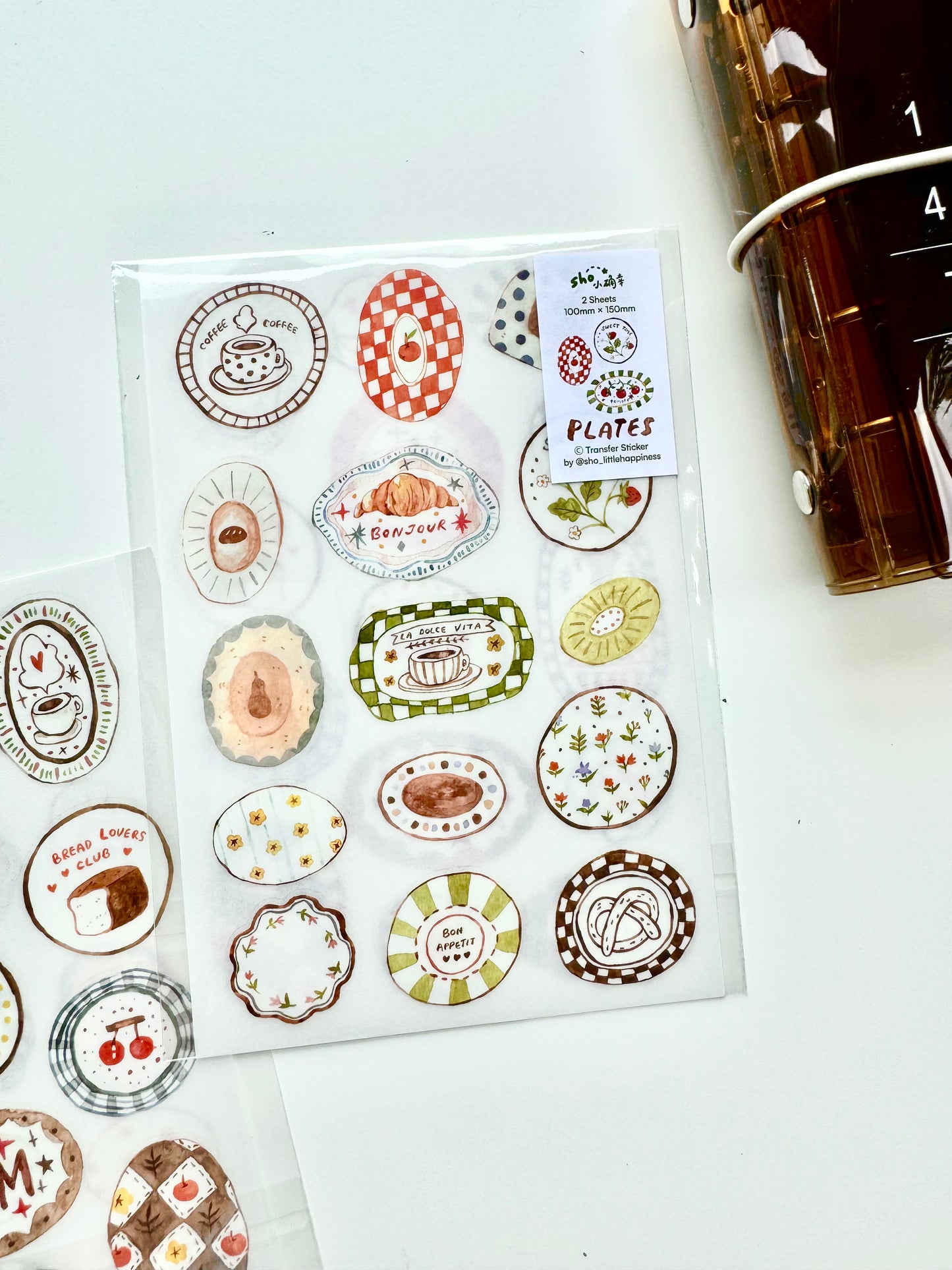 NEW! Sho Little Happiness - Plates | 2 Sheets | Different Design | Transfer | Rub On | Sticker