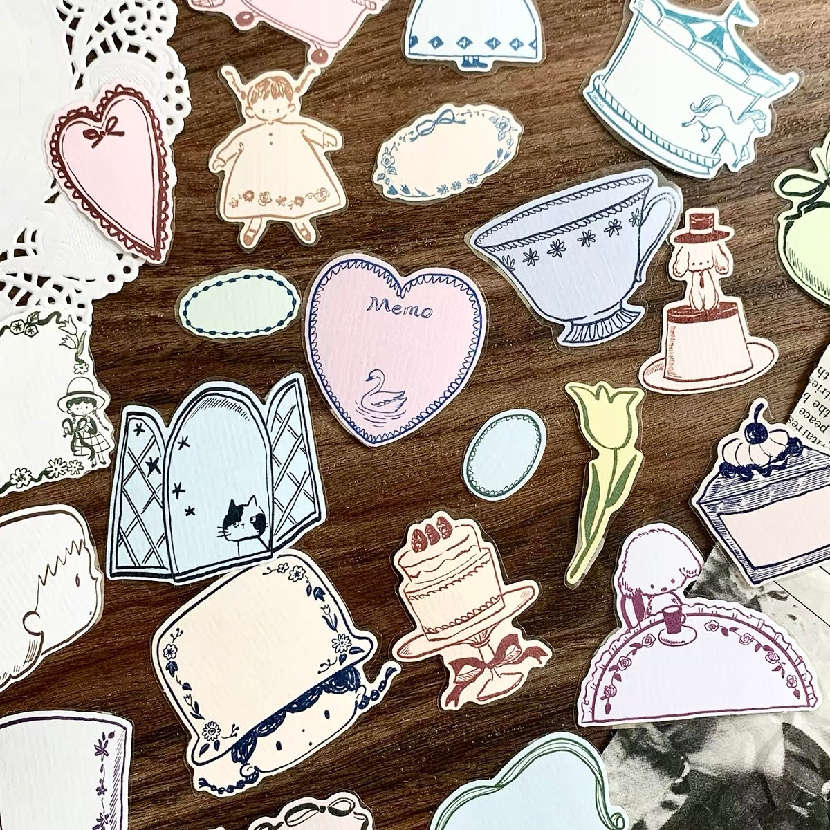 NEW! Molinta - Old Paper Pages | Kiss-cut | 5cm Special Paper Tape | Release Paper | 5M