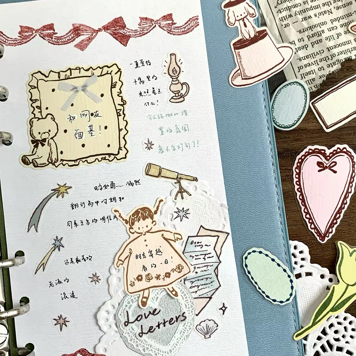 NEW! Molinta - Old Paper Pages | Kiss-cut | 5cm Special Paper Tape | Release Paper | 5M