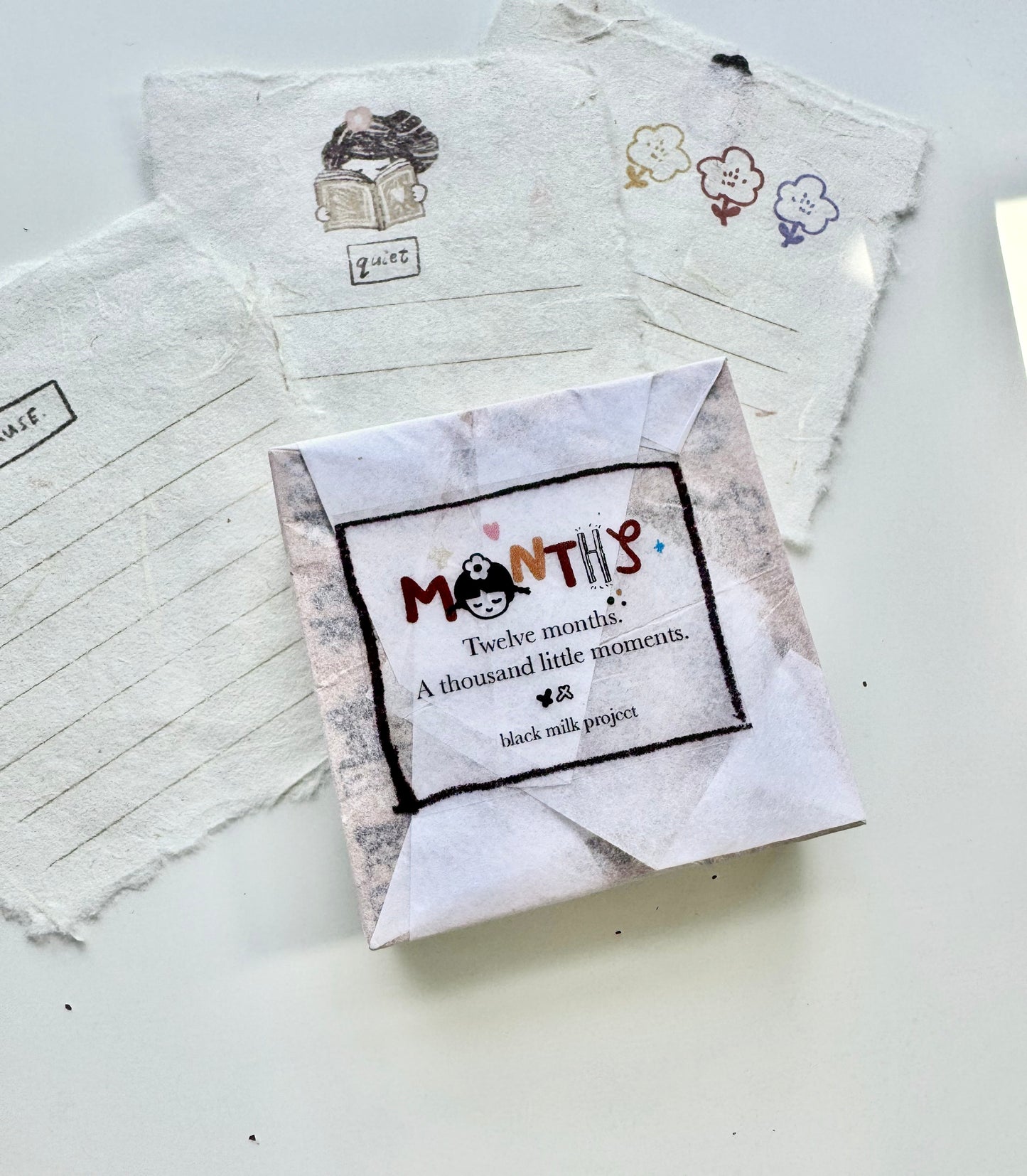 Black Milk Project - This Moment | Month Set | 12pcs Rubber Stamp Set