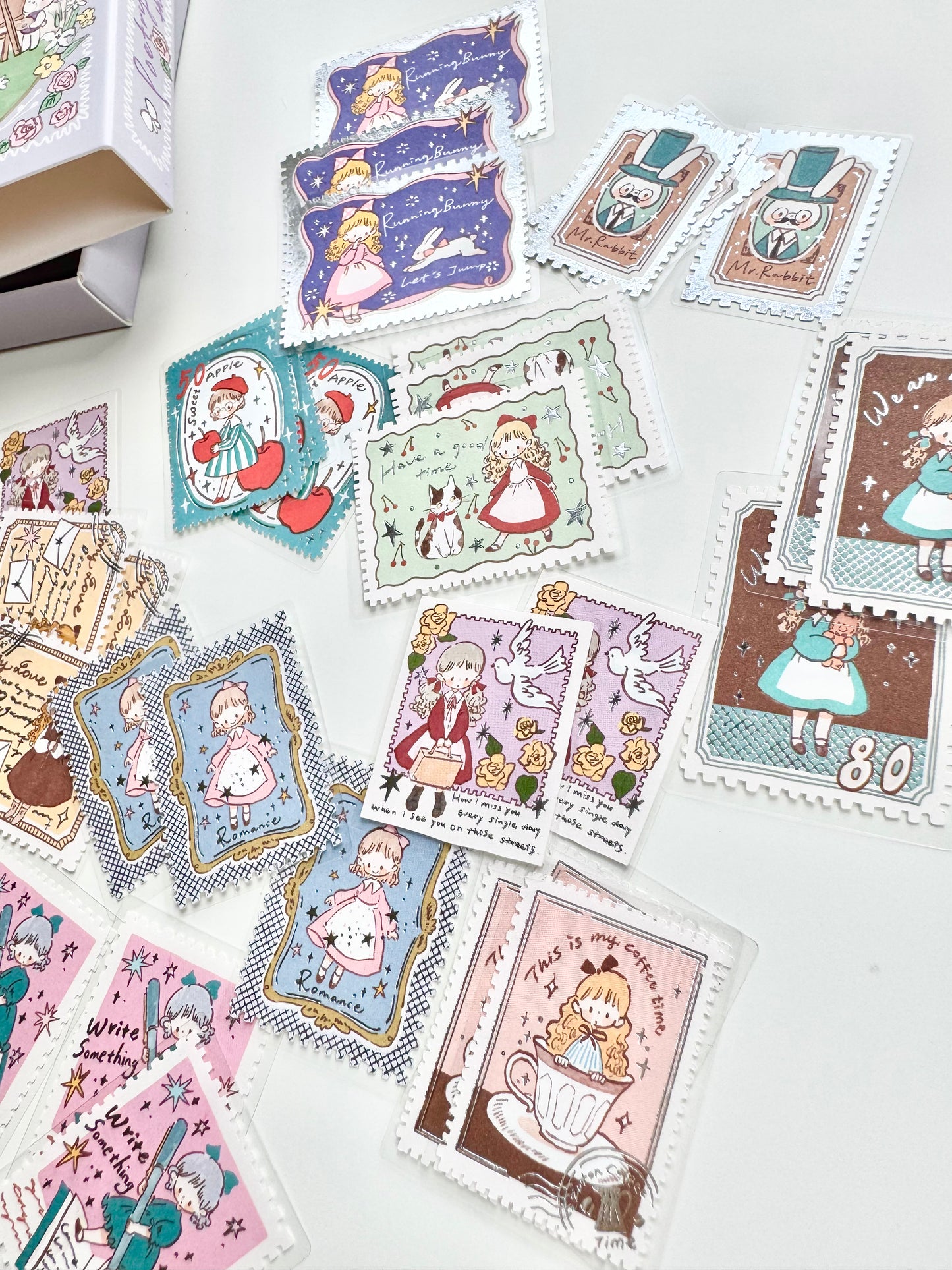 NEW! Molinta - Stamp Sticker | Gold/ Silver Foil | 30pcs Sticker Pack | Stickers