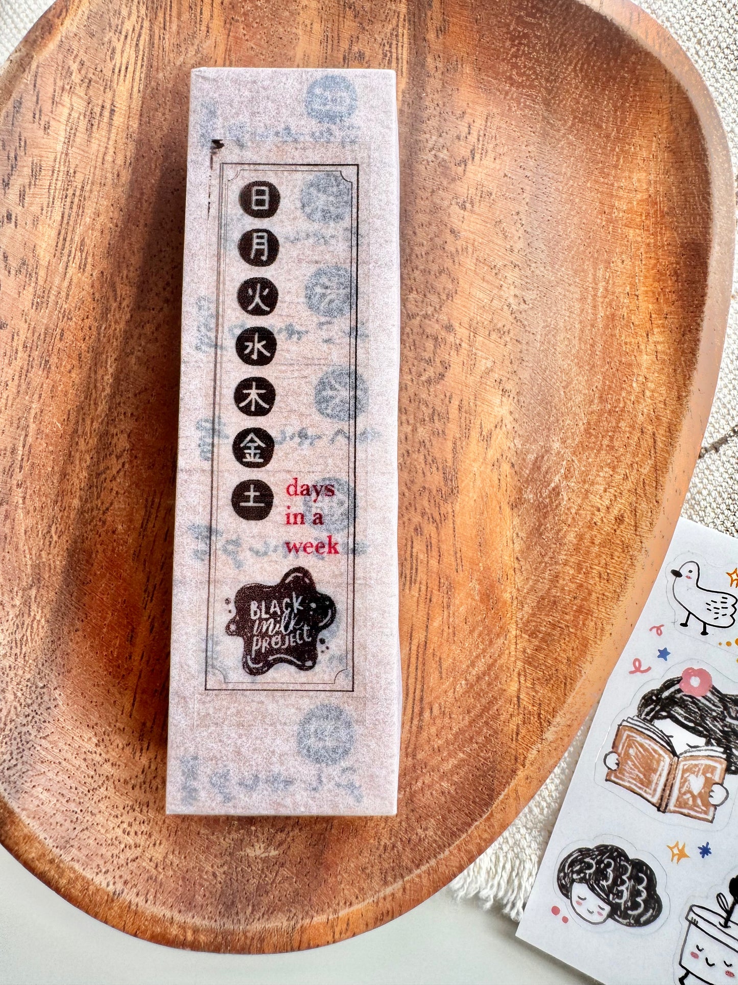 Black Milk Project - Days in a week (Japanese) | 7pcs Rubber Stamp Set