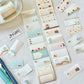 NEW! Rolling Island - Afternoon Tea | 5cm Sticker Memo Roll | NO Release Paper | 5M