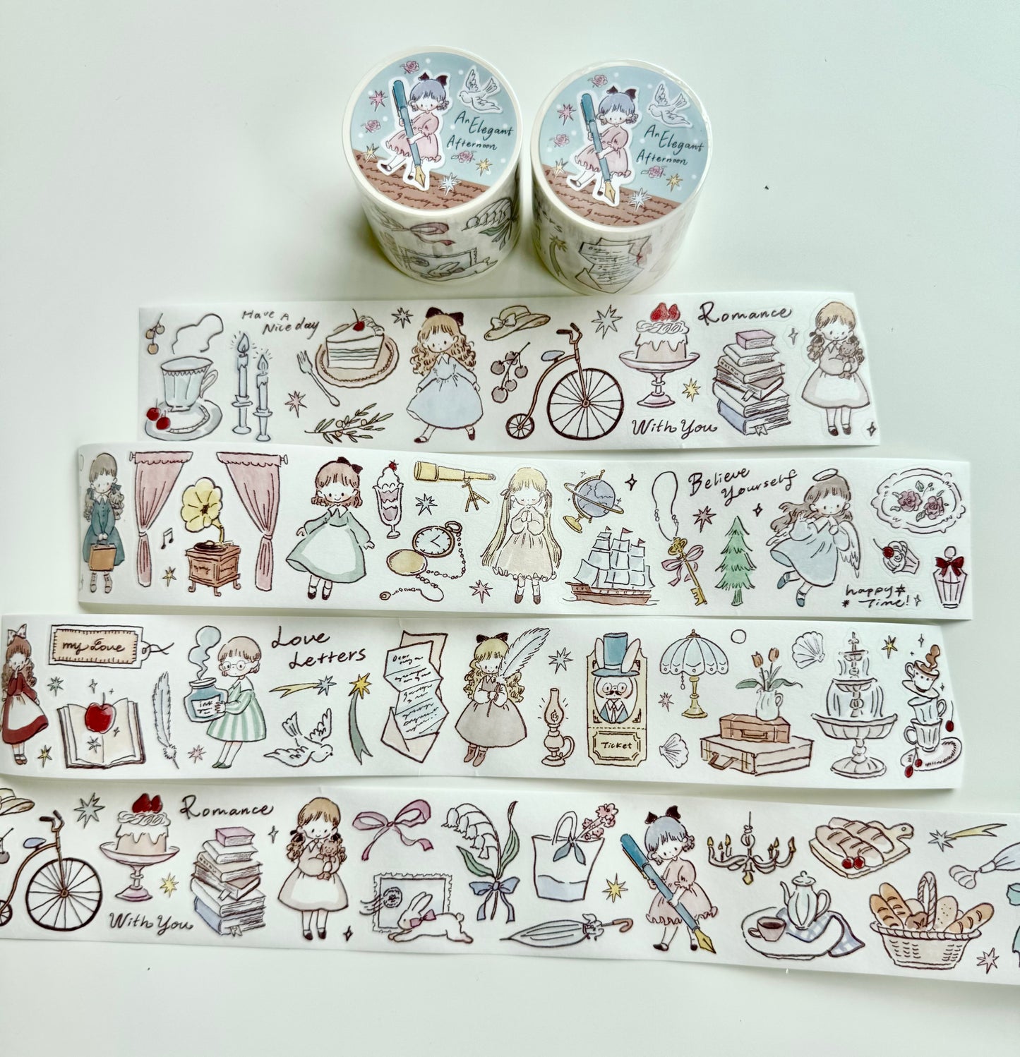 NEW! Molinta - An Elegant Afternoon | Kiss-cut | 4.5cm Washi Tape | Release Paper | 5M