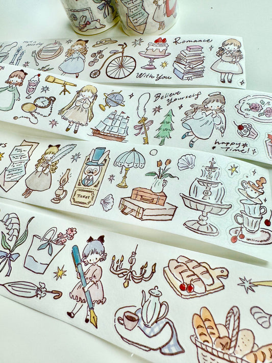 NEW! Molinta - An Elegant Afternoon | Kiss-cut | 4.5cm Washi Tape | Release Paper | 5M