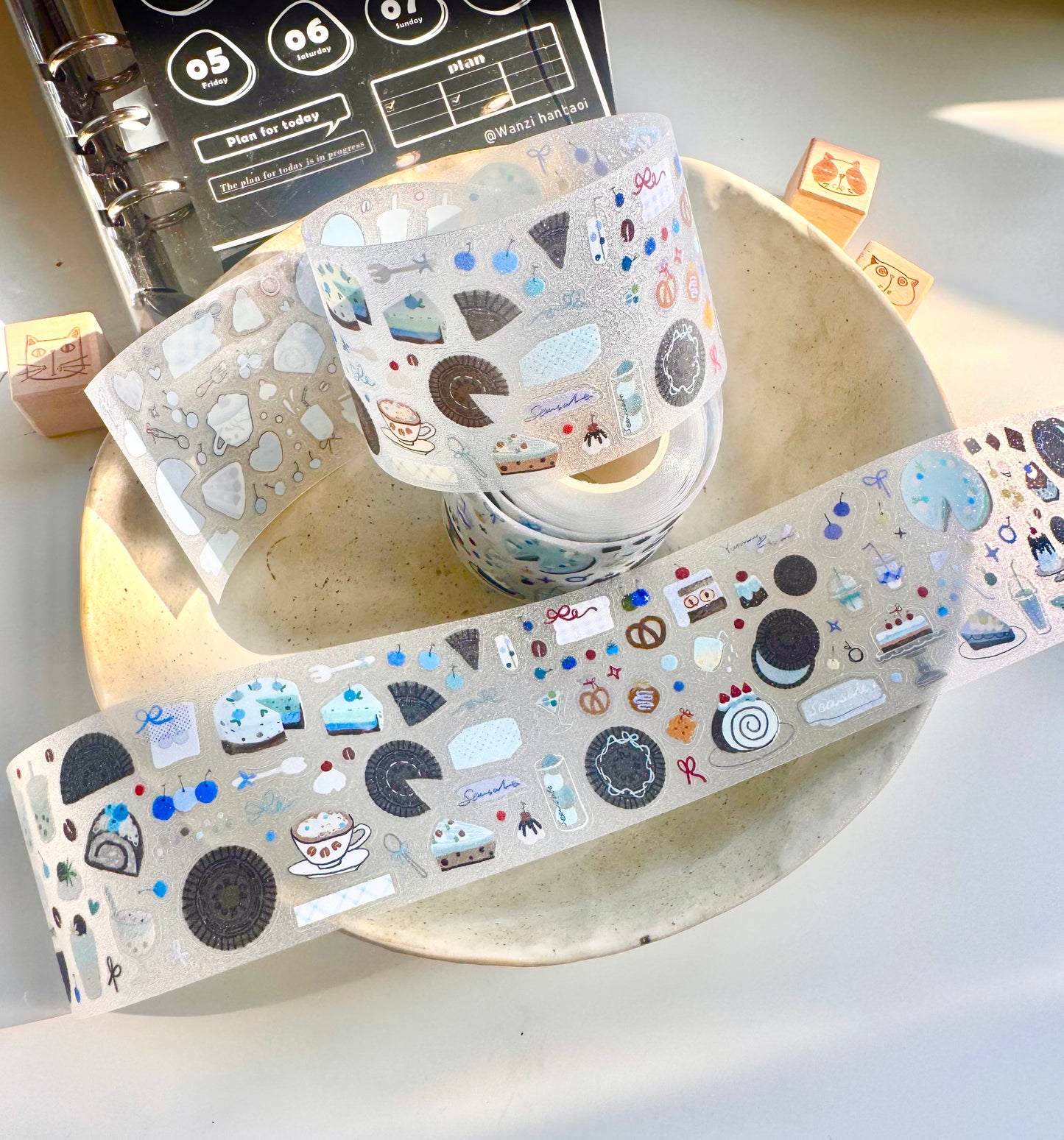 NEW! Wines - Sea Salt Oreo | Kiss-cut | 5cm Glitter PET Tape | Release Paper | 5.25M
