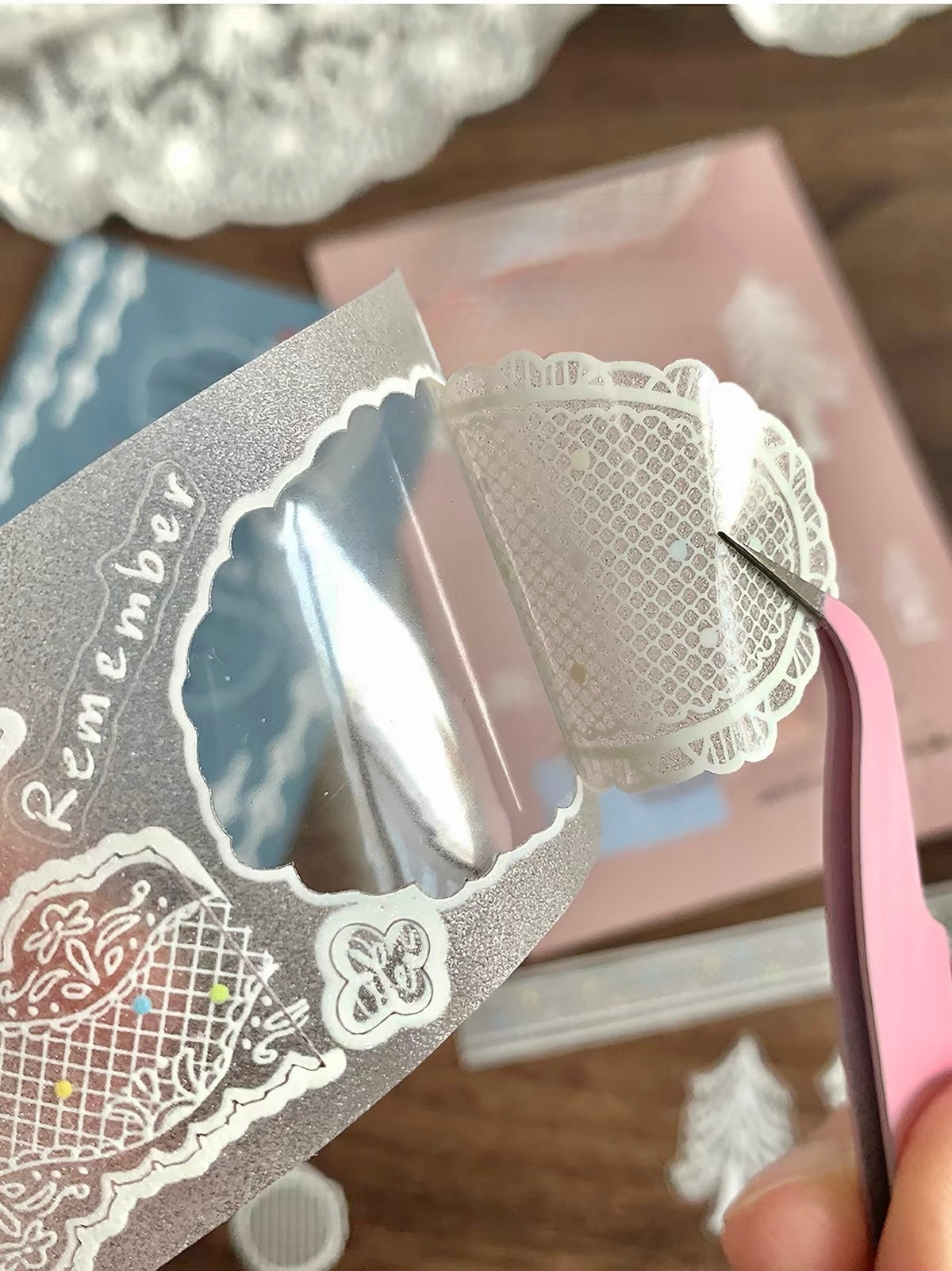 NEW! Molinta - Old Paris Lace | Kiss-cut | Glitter PET | 4cm Tape | Release Paper | 5M