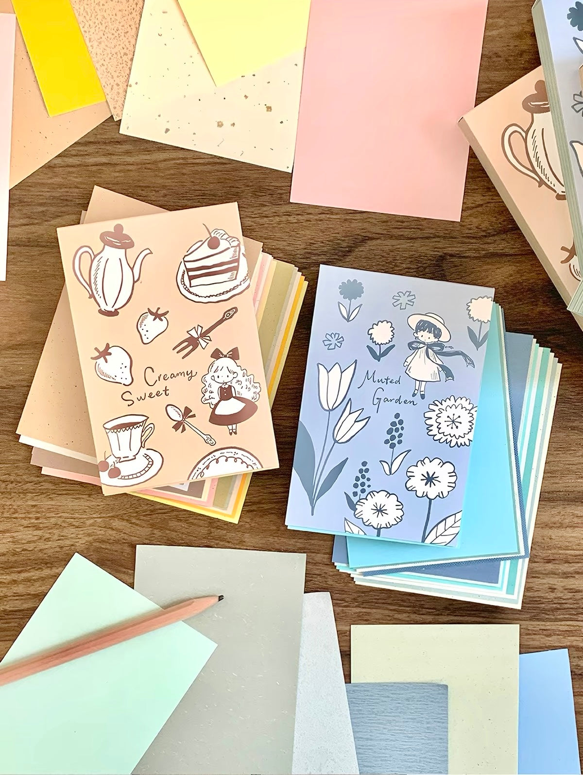 NEW! Molinta - 100 Sheets Specialty Papers Notebook | 25 Assorted | Memo Pad | Ephemera Pape
