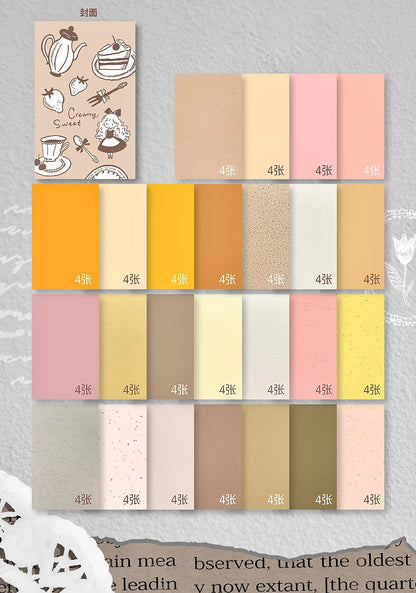 NEW! Molinta - 100 Sheets Specialty Papers Notebook | 25 Assorted | Memo Pad | Ephemera Pape