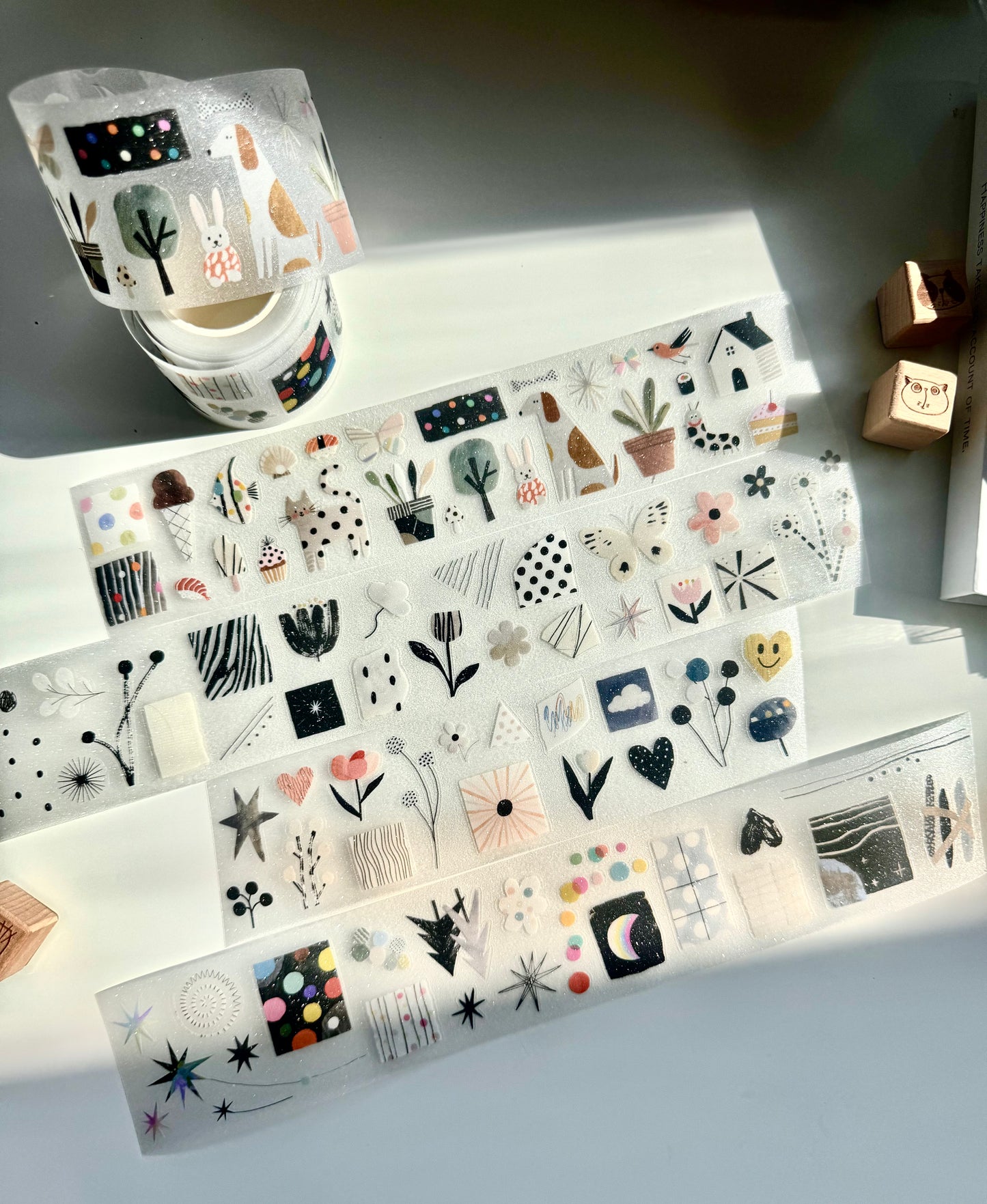 20Sui Studio | Zhi Mian Lab | Kiss-cut | 5cm glitter PET Tape | Release Paper | 5M