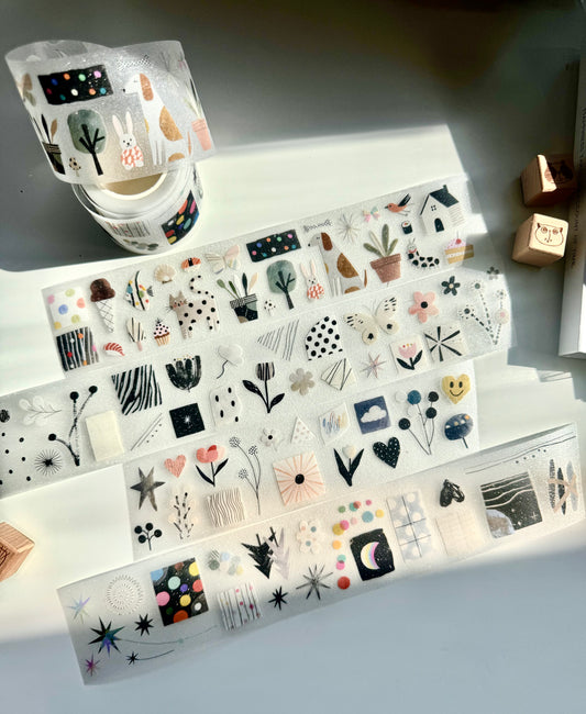 20Sui Studio | Zhi Mian Lab | Kiss-cut | 5cm glitter PET Tape | Release Paper | 5M