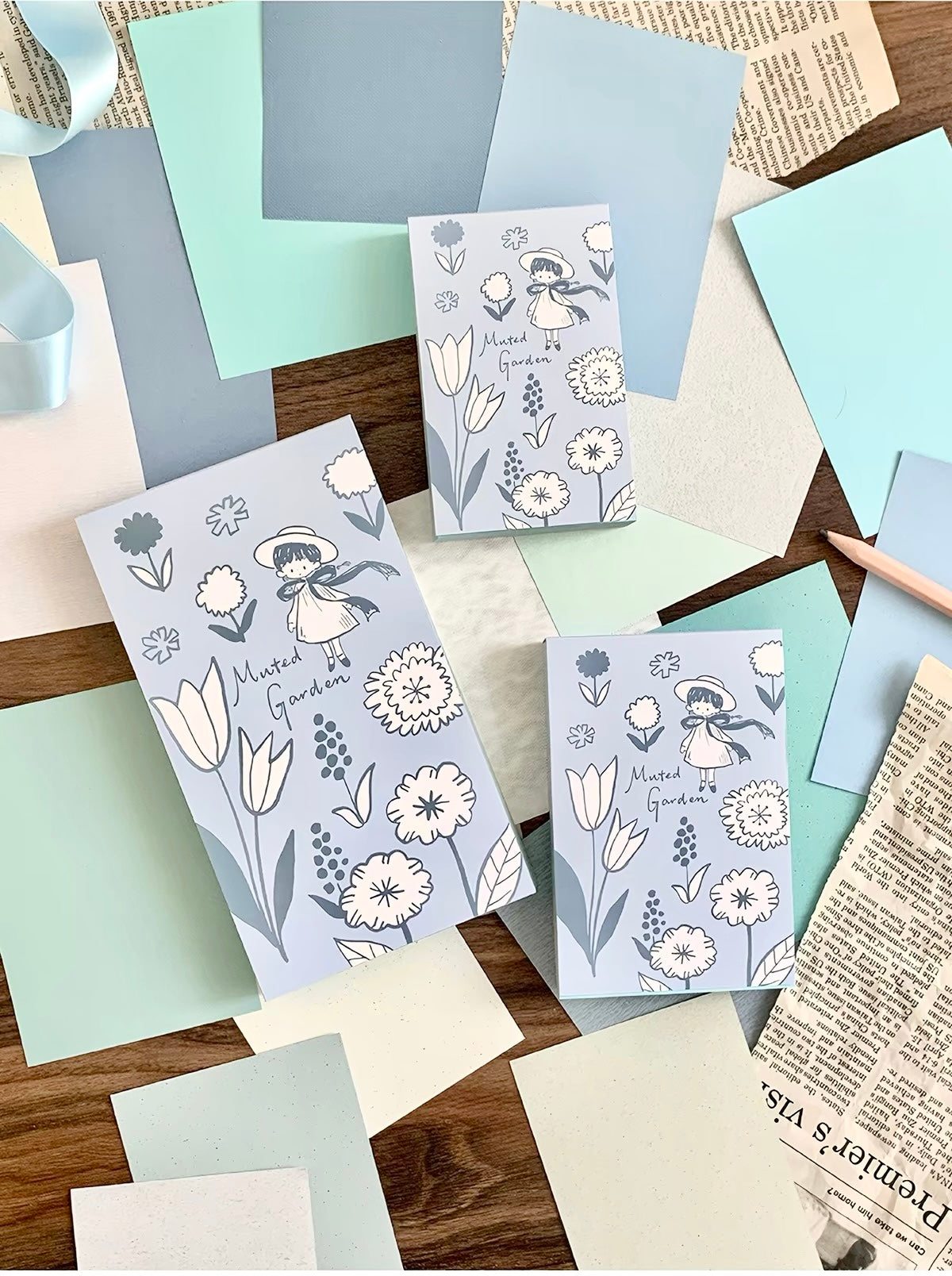 NEW! Molinta - 100 Sheets Specialty Papers Notebook | 25 Assorted | Memo Pad | Ephemera Pape