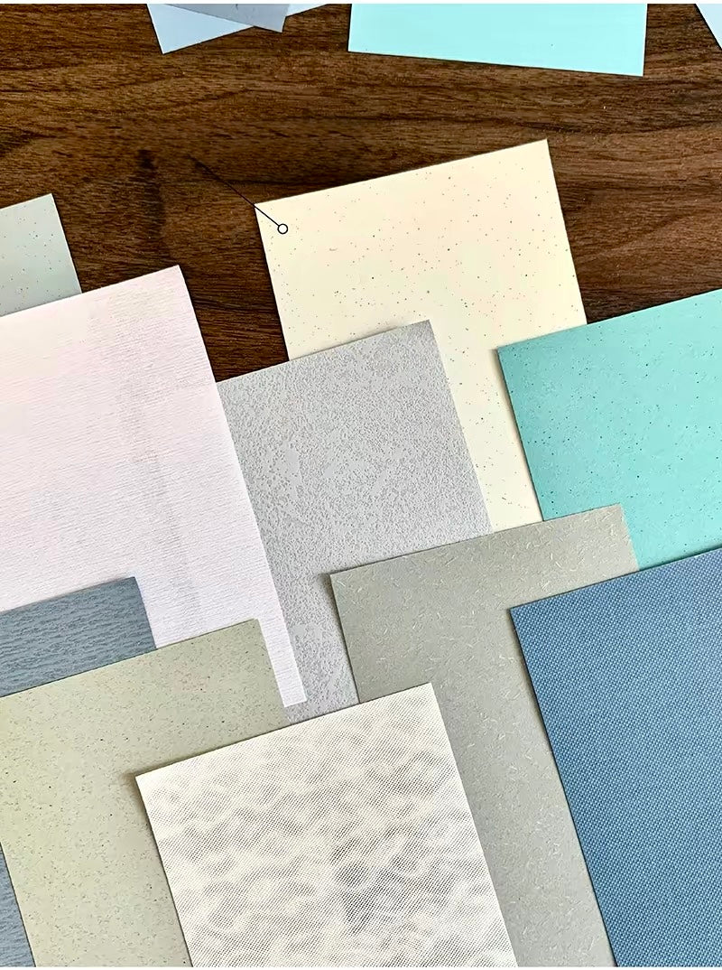 NEW! Molinta - 100 Sheets Specialty Papers Notebook | 25 Assorted | Memo Pad | Ephemera Pape