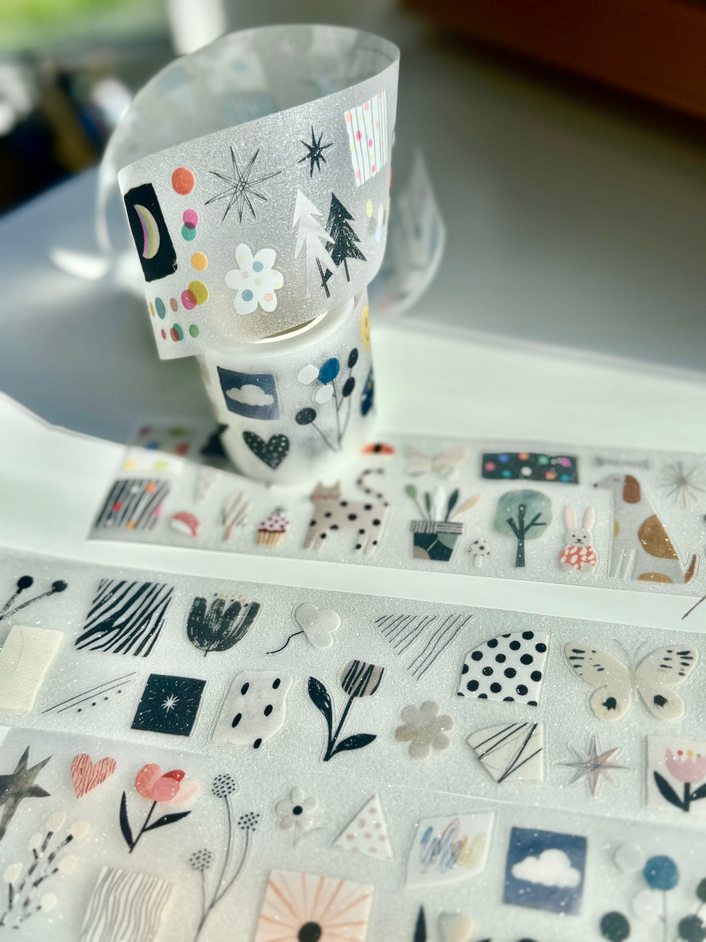 20Sui Studio | Zhi Mian Lab | Kiss-cut | 5cm glitter PET Tape | Release Paper | 5M