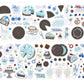 NEW! Wines - Sea Salt Oreo | Kiss-cut | 5cm Glitter PET Tape | Release Paper | 5.25M