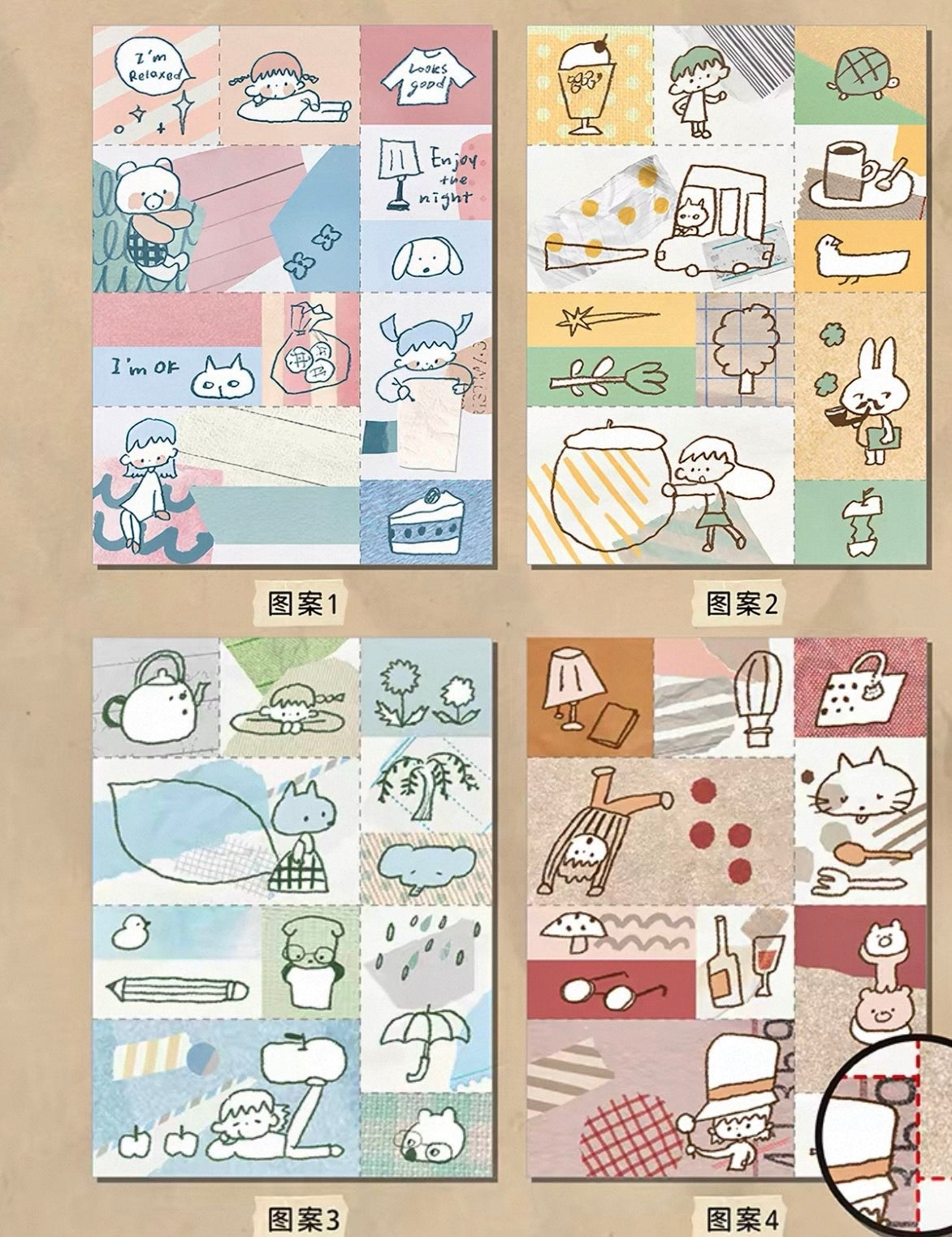 NEW! Molinta - Collage | Perforated | 40 Sheets Memo Pad | Ephemera Paper