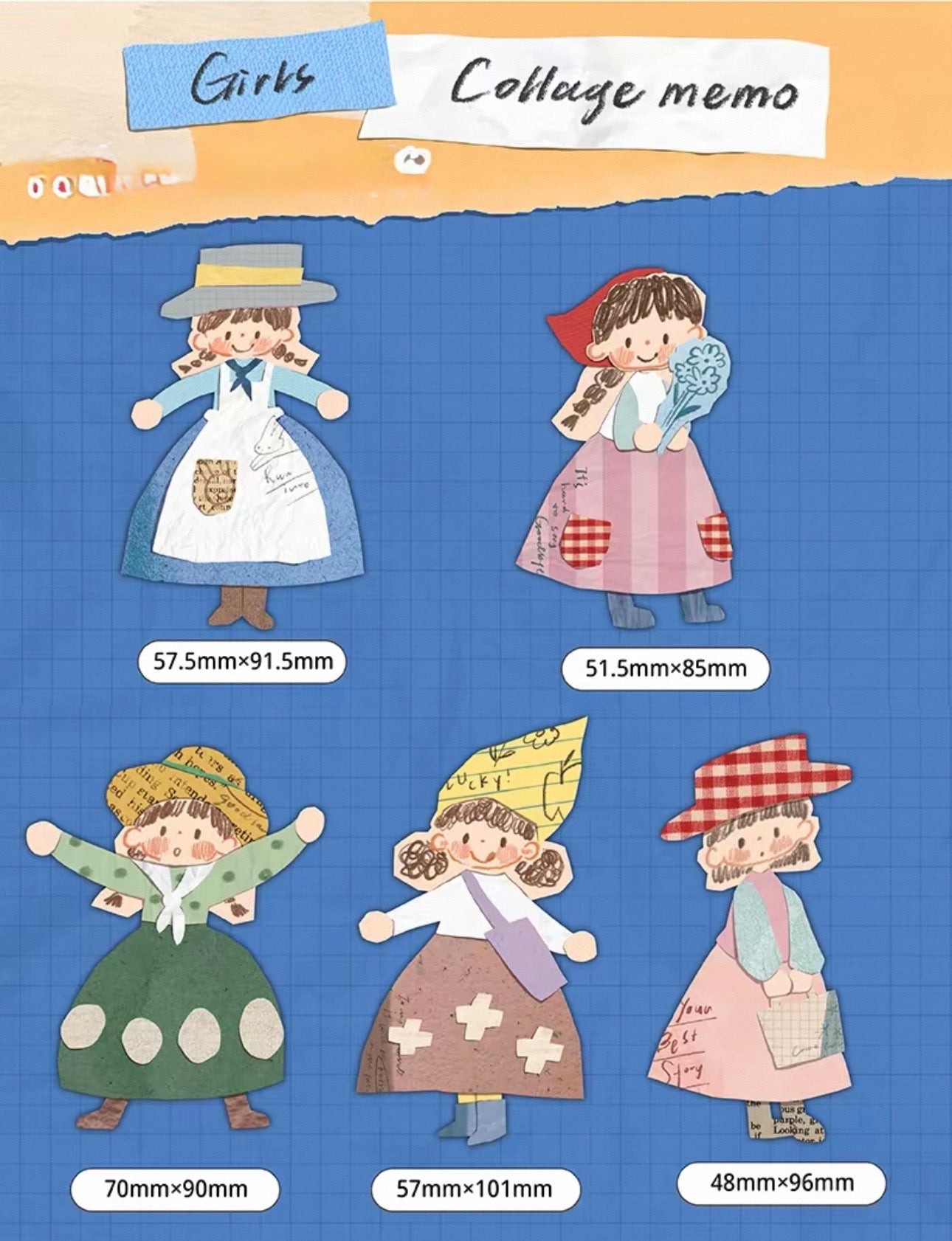 NEW! Molinta - Collage Memo | 15pcs Ephemera Paper
