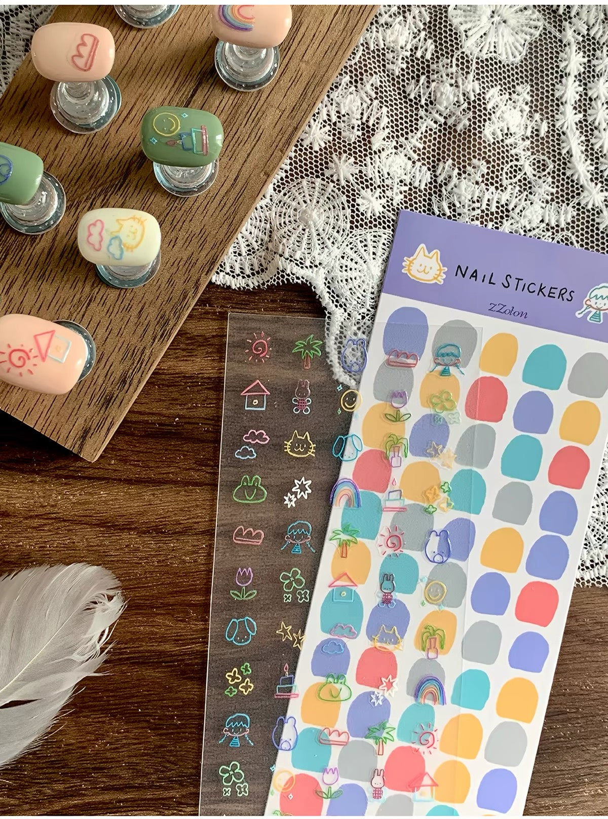 SPECIAL OFFER! Molinta - Nail Sticker Set | 6 Sheets | 3D Embossed | Jelly | Waterproof