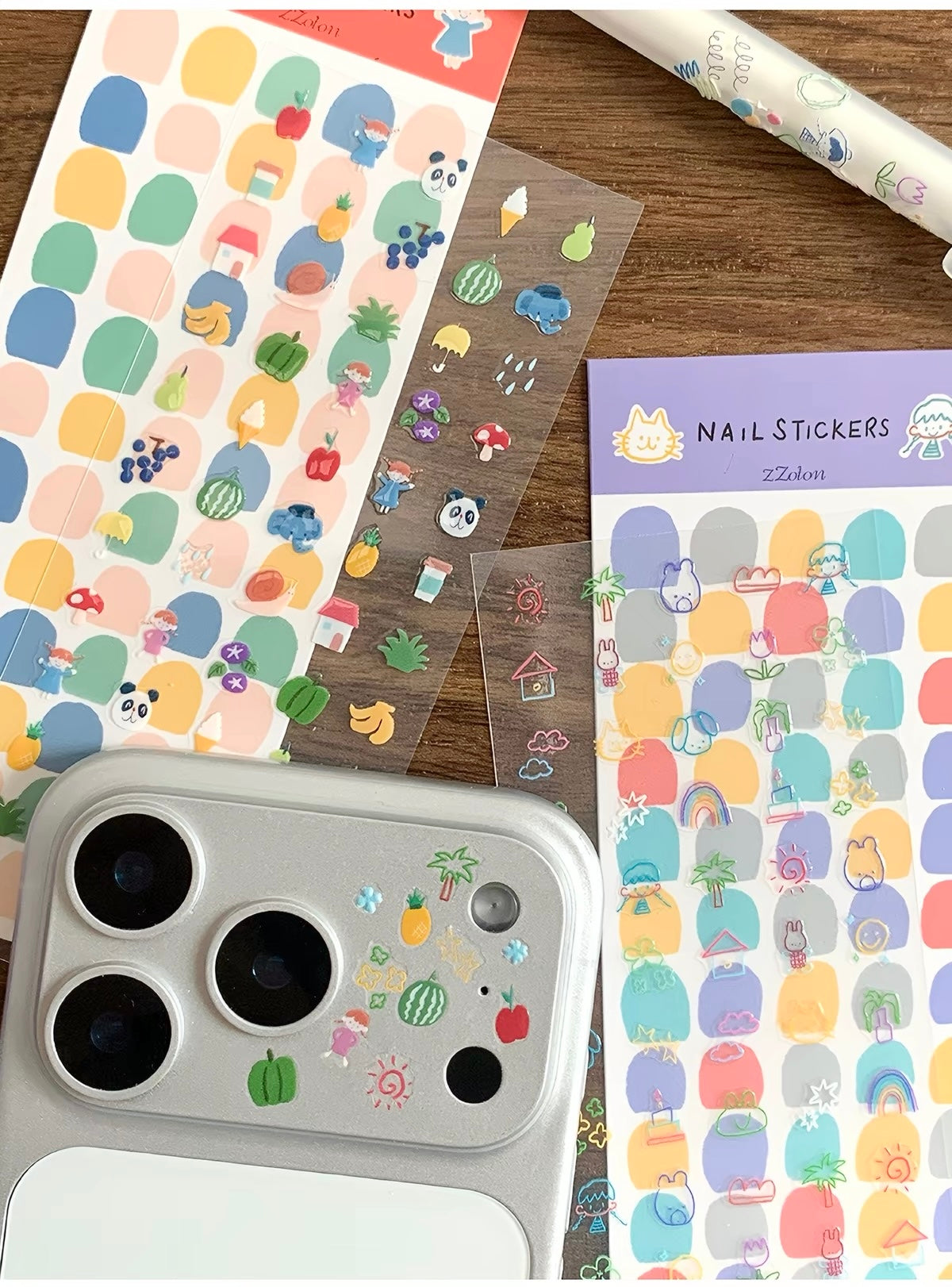 SPECIAL OFFER! Molinta - Nail Sticker Set | 6 Sheets | 3D Embossed | Jelly | Waterproof