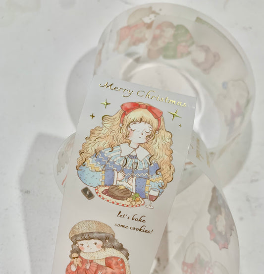 NEW! Sho Littlehappiness - Merry Merry | 4cm PET Tape | Gold Foil | Release Paper