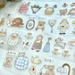 NEW! Lazy Home X Ranmyu - Little Bear Girl | Kiss-cut | 3.5cm Tape |  Release Paper | 5M