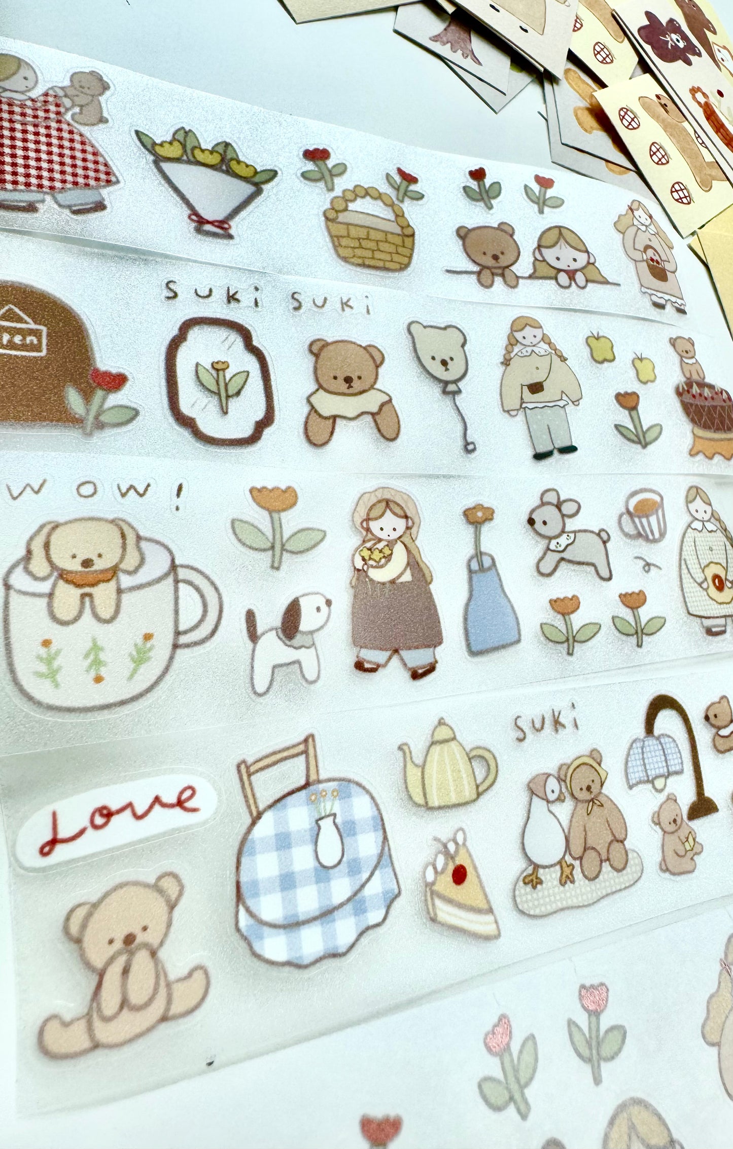 NEW! Lazy Home X Ranmyu - Little Bear Girl | Kiss-cut | 3.5cm Tape |  Release Paper | 5M