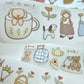NEW! Lazy Home X Ranmyu - Little Bear Girl | Kiss-cut | 3.5cm Tape |  Release Paper | 5M