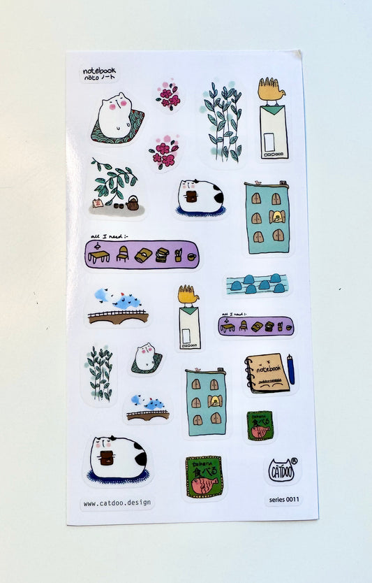 NEW! Catdoo - NOTO | 1 Sheet Die Cut PET Sticker