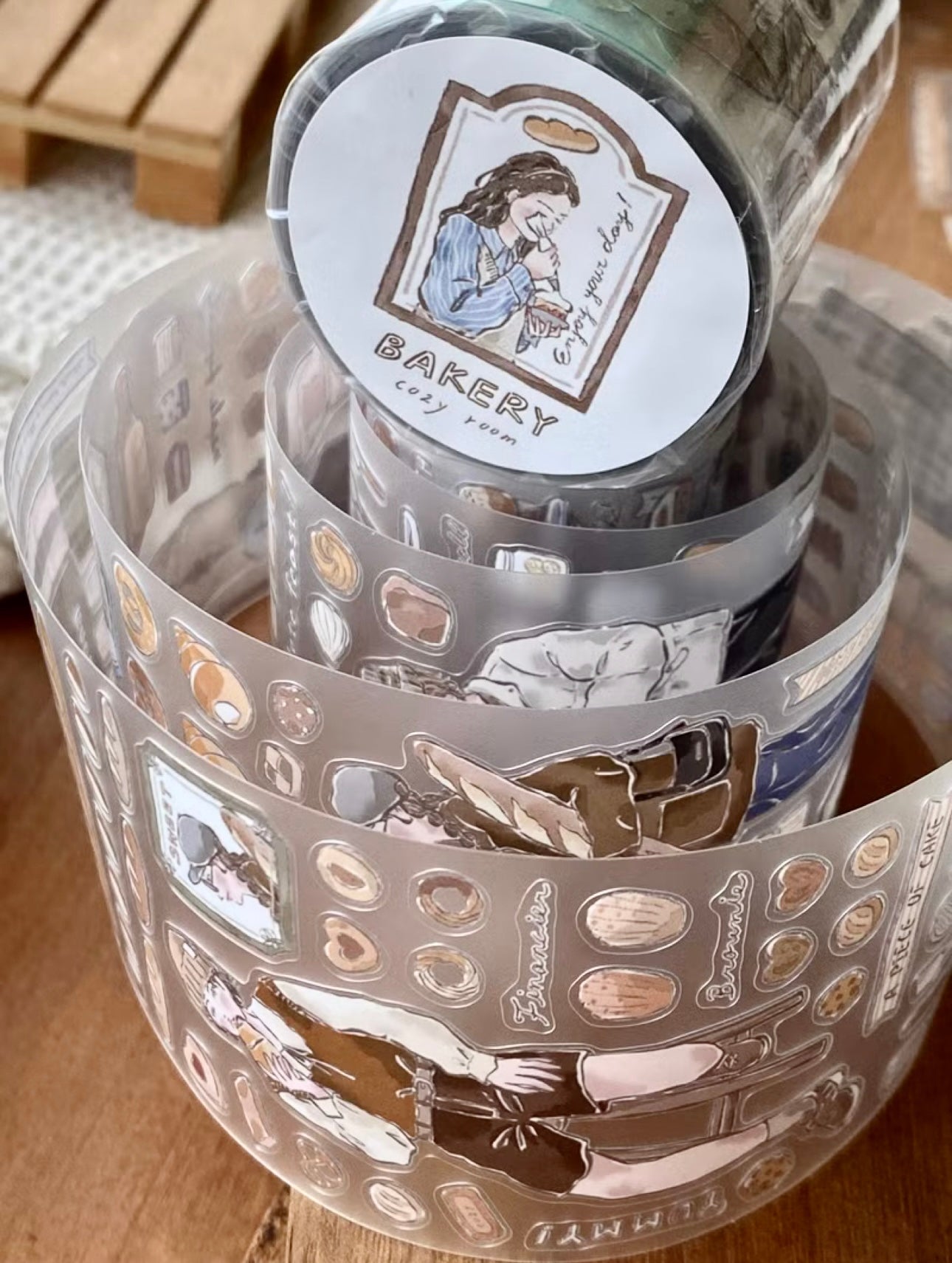 NEW! Cozyroom - Bakery | Kiss-cut | 5cm PET Tape |  Release Paper | 5M
