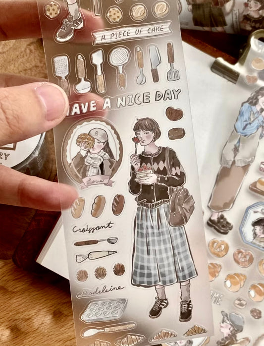 NEW! Cozyroom - Bakery | Kiss-cut | 5cm PET Tape |  Release Paper | 5M
