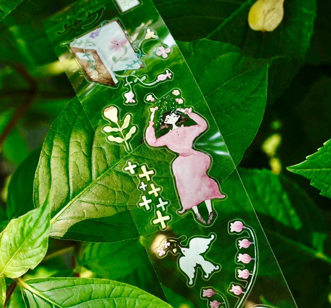 NEW! Muzishan Studio - My heart is a blooming garden | Kiss-cut | 5cm Tape | Release Paper | 5.65M