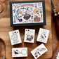 NEW! 3 Little Cat - Vintage Detective Agency | 5pcs Rubber Stamp Set