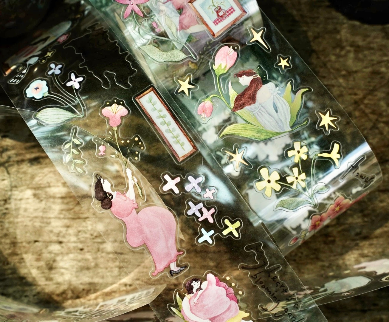 NEW! Muzishan Studio - My heart is a blooming garden | Kiss-cut | 5cm Tape | Release Paper | 5.65M