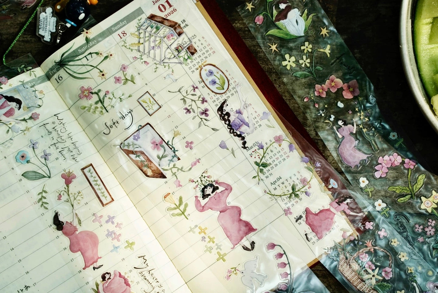 NEW! Muzishan Studio - My heart is a blooming garden | Kiss-cut | 5cm Tape | Release Paper | 5.65M