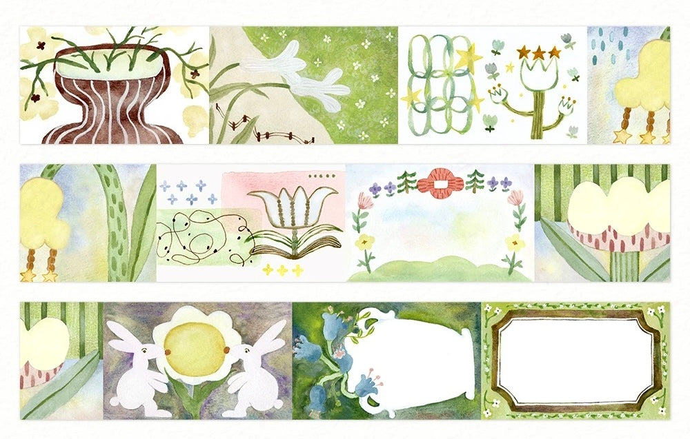 NEW! Muzishan Studio - Floral Brook | Tear-Off | 4cm Paper Tape | Release Paper | 4M