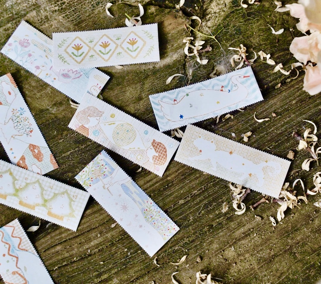 NEW! Muzishan Studio - Green Whispers | Tear-Off | 5.5cm Paper Tape | Release Paper | 3.1M