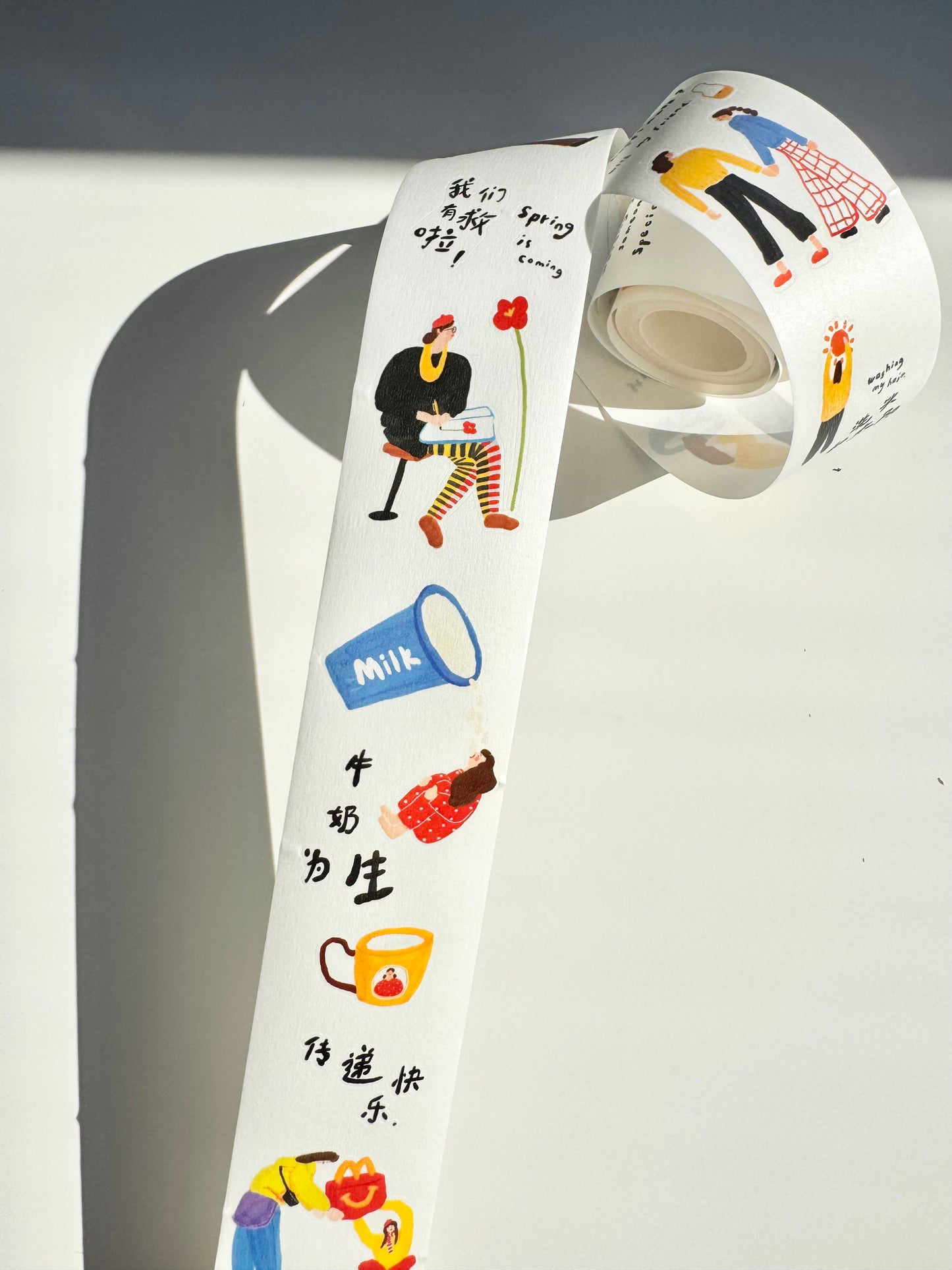 NEW! Two Raccoons X Seven - Every Little Moment | 4cm Kiss-cut Washi Tape |  Release Paper | 5M
